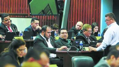 Diputados de la bancada de Libre en el Congreso Nacional.