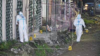 Lugar de la escena del crimen registrado en San Pedro Sula