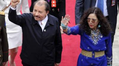 El presidente de Nicaragua, Daniel Ortega y su esposa Rosario Murillo. EFE/Archivo