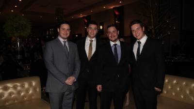 La nueva generación de la familia Goldstein: Andrew, Daniel, Adam y Jeremy Goldstein, nietos del ilustre hondureño Gilberto Goldstein Rubinstein