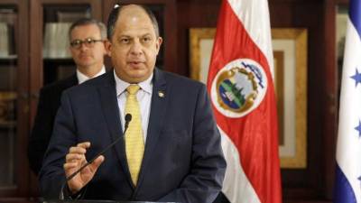 Luis Guillermo Solís, presidente de Costa Rica. Foto: EFE/Jeffrey Arguedas