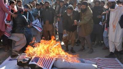 Tras el reconocimiento por parte de Estados Unidos de Jerusalén como capital de Israel el movimiento islamista Hamas pidió una nueva intifada.//AFP PHOTO / BANARAS KHAN
