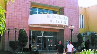 Fachada de la municipalidad de La Lima.
