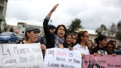 Protesta contra los femicidios en Guatemala. EFE.