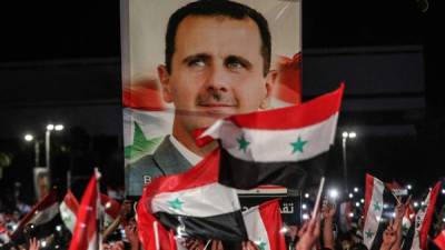 Asad arrasó con el 95 % de los votos en las polémicas elecciones presidenciales celebradas en Siria./AFP.