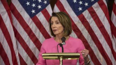 La líder de la minoría de la Cámara de Representantes, Nancy Pelosi. Foto: AFP