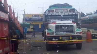 Bus donde ocurrieron los hechos. Foto: Prensa Libre.