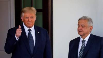 El presidente mexicano, Andrés Manuel López Obrador, llegó este miércoles a la Casa Blanca donde fue recibido por su homólogo estadounidense, Donald Trump, en el marco de la visita al país con motivo de la entrada en vigor del nuevo acuerdo comercial entre EEUU, México y Canadá, el T-MEC.