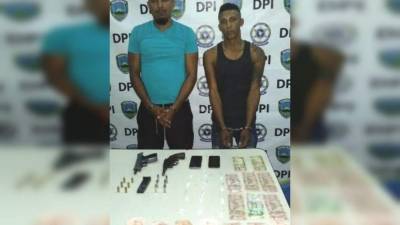 Juan Darío Cano Martínez y Samuel Darío Aguilar Mayen fueron capturados por la PN.