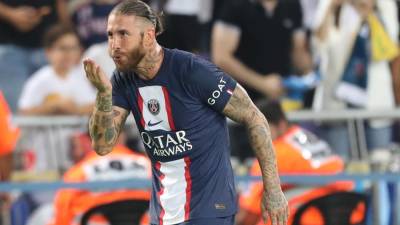 Sergio Ramos anotó un golazo en la final de la Supercopa de Francia ante el Nantes que el PSG ganó 4-0.