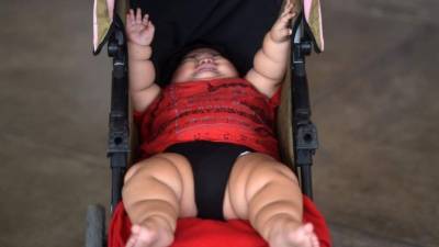 El bebé Luisito Gonzáles. Foto AFP.