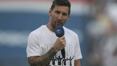 Lionel Messi firmó por dos temporadas con el PSG. Foto AFP.