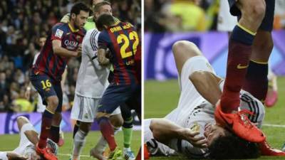 Las cámaras revelaron el pisotón que le propinó Busquets a Pepe.