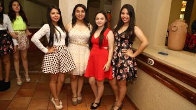 Emily Ordóñez, Alejandra Mejía, Audrey Hernández y Katia Perdomo.