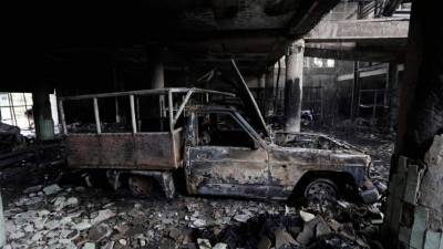 La oposición denuncia que turbas orteguistas incendieron la casa luego de que la familia se negara a prestarla a francotiradores./AFP.