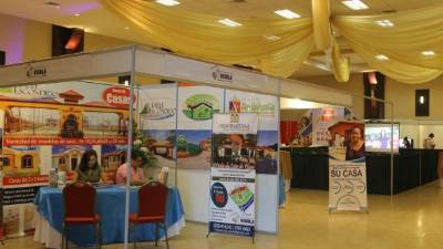 Parte del quiosco que presentó Honduras en Londres.