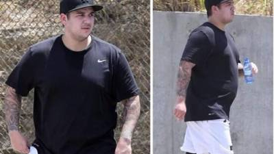 Debido a los excesos, Rob Kardashian aumentó al menos 60 libras en un año.