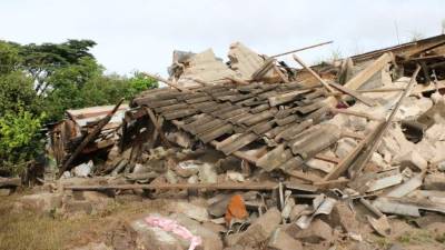 Varias viviendas se derrumbaron en Siguatepeque y Comayagua a causa de las lluvias.