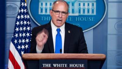 El comisionado interino de Aduanas y Protección Fronteriza, Mark Morgan, habla a los medios de comunicación en la Sala de prensa de Brady Press en la Casa Blanca en Washington, DC, EE. UU., 08 de octubre de 2019. EFE / EPA / JIM LO SCALZO