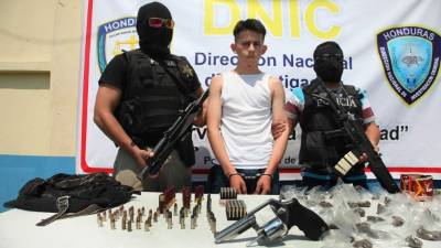 Ángel Antonio Fuentes Laínez (20) capturado ayer en Chamelecón.