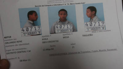Orlando René Ávila Mejía, alias “El Trigueño”, de 21 años, oriundo de la capital, guardaba prisión desde 8 de Marzo del 2011 por tráfico ilícito de drogas,
