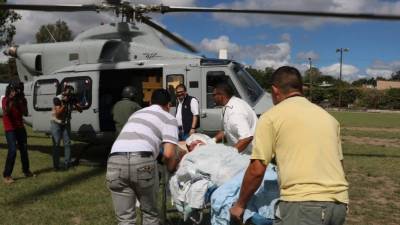 El menor fue trasladado desde Santa Rosa de Copán hasta el Materno Infantil de la capital.