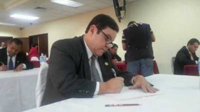 El presidente de la CSJ, Jorge Rivera Avilés, durante la primer prueba de confianza.