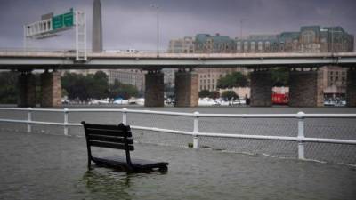 Lluvias torrenciales causaron inundaciones en la capital estadounidense./AFP.