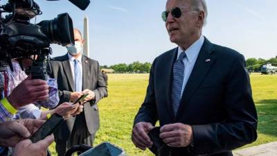 Joe Biden, presidente de Estados Unidos. FOTO: EFE/EPA/TASOS KATOPODIS /