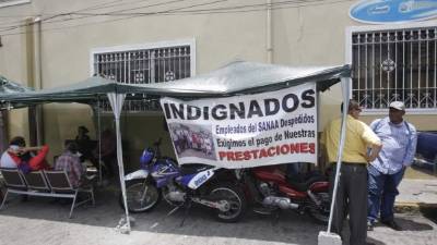 Los despedidos aún permanecen frente al Sanaa.