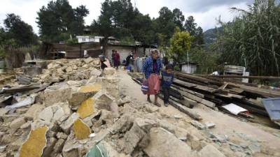 El terremoto alcanzó una magnitud de 7,7 en Guatemala y duro 1,33 minutos.Foto AFP.
