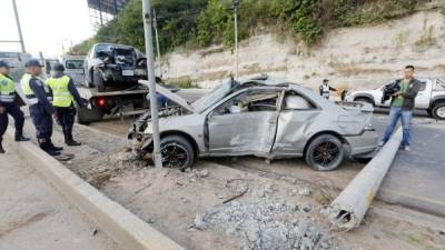 Los accidentes ocurrieron en el bulevar Fuerzas Armadas de Tegucigalpa.