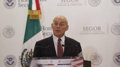 El secretario de Seguridad Nacional de Estados Unidos, John Kelly, durante una visita a México.