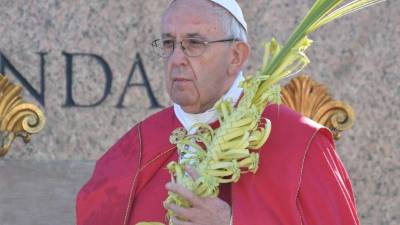 El Papa Francisco celebró la misa del Domingo de Ramos en el Vaticano.