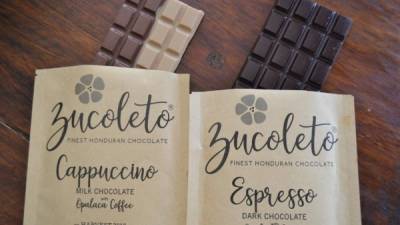 Calidad. Los dos tipos de chocolates de Zucoleto que fueron premiados en Londres, Inglaterra.