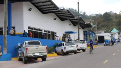 Panorámica de la aduana terrestre en la frontera de Agua Caliente, Ocotepeque. Foto: Mariela Tejada