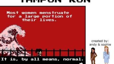 El videojuego 'Tampon Run' se puede juegar online.