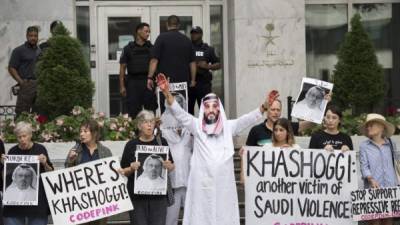 Activistas exigen a Arabia Saudí revelar el paradero del periodista Jamal Khashoggi./AFP.