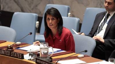 La embajadora de los Estados Unidos ante la ONU, Nikki Haley, agregó entre las prioridades de su país el combate a Estado Islámico.