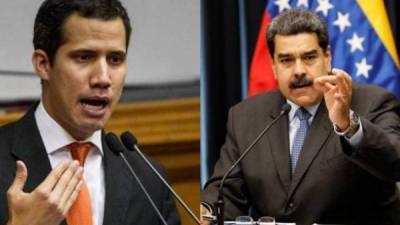 El presidente de Venezuela, Nicolás Maduro, y el presidente interino, Juan Guaidó.