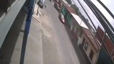 Imagen del video cuando se registró el accidente.