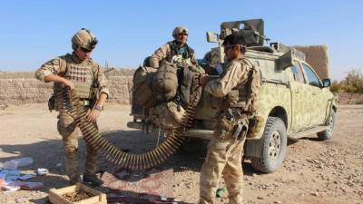 oldados afganos durante una operación contra militantes talibanes en el distrito de Soor Guder, en la provincia afgana de Helmand. EFE