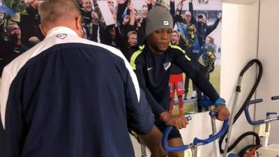 Kevin Álvarez trabaja en lo físico para llegar bien al inicio del torneo de liga.