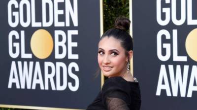 La famosa de origen hondureño Francia Raisa en los Globos de Oro 2019.