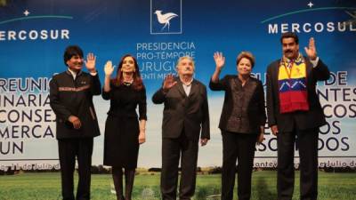 Mercosur lo conforman Argentina, Brasil, Paraguay, Uruguay y Venezuela. Bolivia ingresará el otro año.