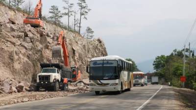 Desde Siguatepeque hasta Taulabé se pueden observar trabajos de construcción.