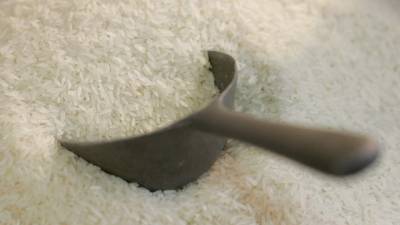 El cargamento de arroz que llegó al país es la primera entrega de las 3.000 toneladas del total que China acordó donar a El Salvador, por un valor de 3,4 millones de dólares. EFE/Archivo