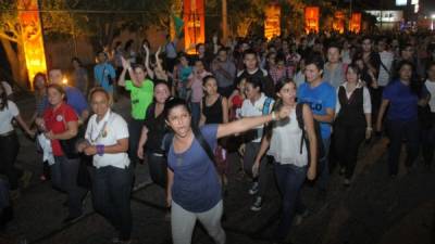 Los universitarios en San Pedro Sula salieron ayer a las calles de la capital industrial.
