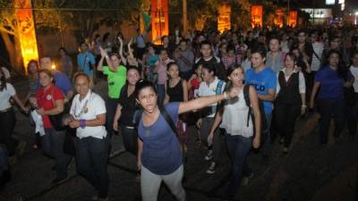 Los universitarios en San Pedro Sula salieron ayer a las calles de la capital industrial.