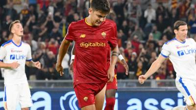 Paulo Dybala marcó el segundo gol de la Roma, en la victoria 2-1 ante el Lecce el pasado domingo.